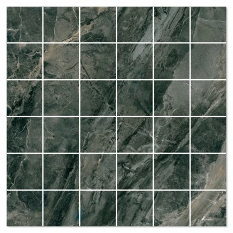 Marmor Mosaik Klinker <strong>Tomelloso</strong>  Svart Polerad 30x30 (5x5) cm